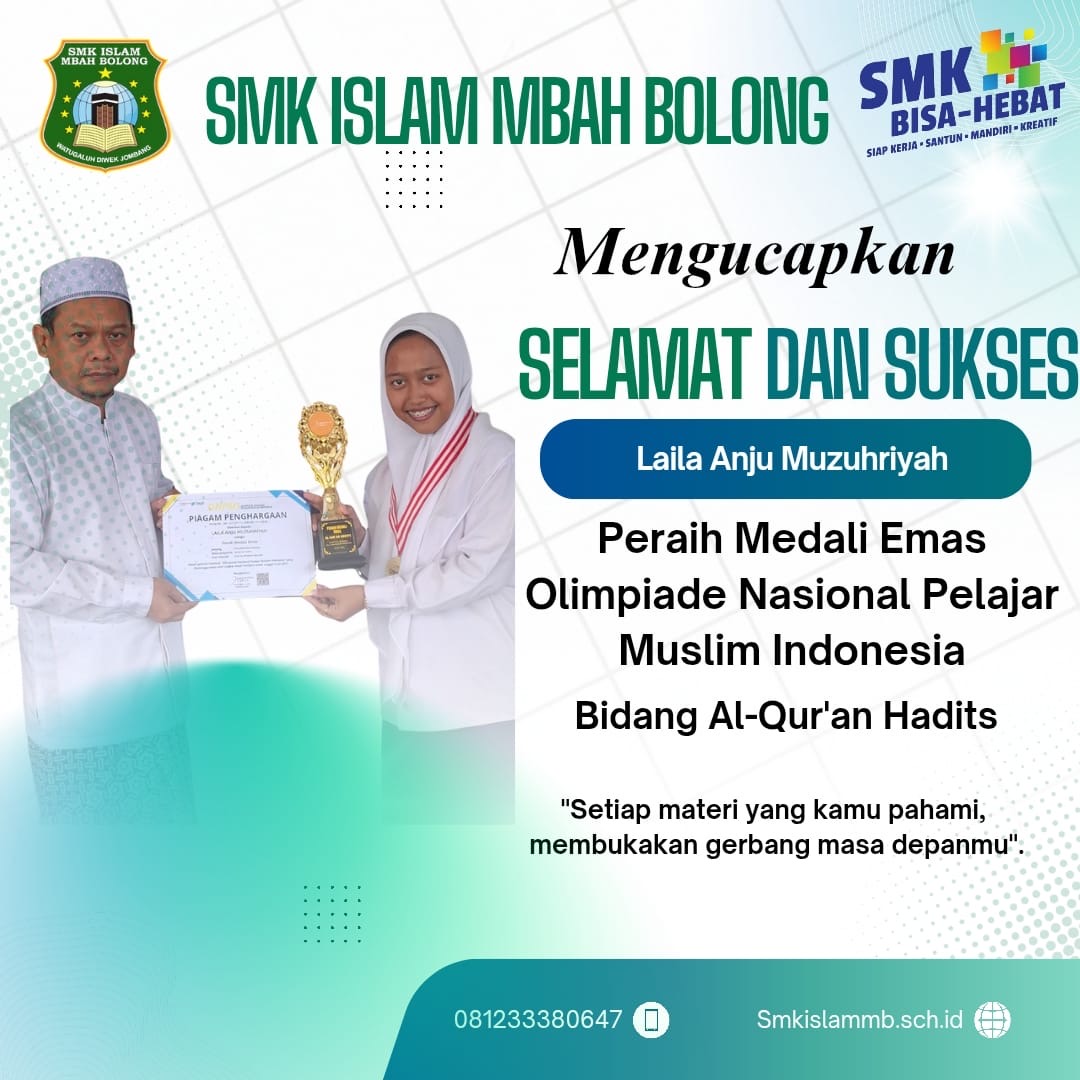 Penghargaan Juara Olimpiade Nasional Pelajar Muslim Indonesia